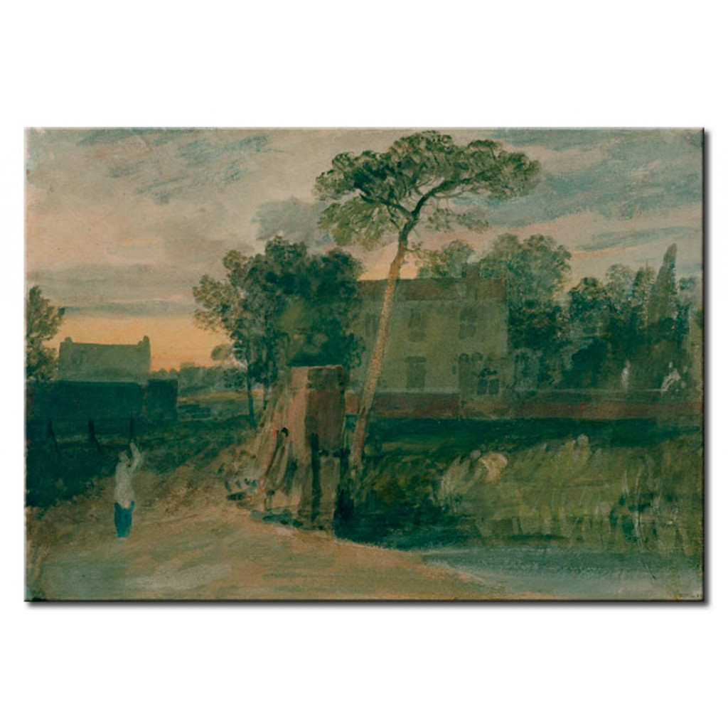 Schilderij  William Turner: Syon Ferry House, Isleworth, Sunset