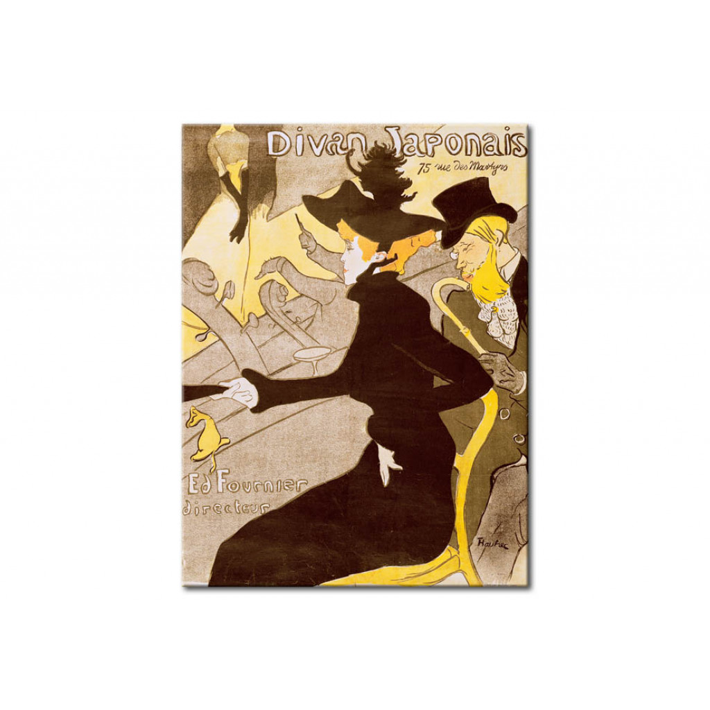 Schilderij  Henri De Toulouse-Lautrec: Poster Advertising 'Le Divan Japonais'