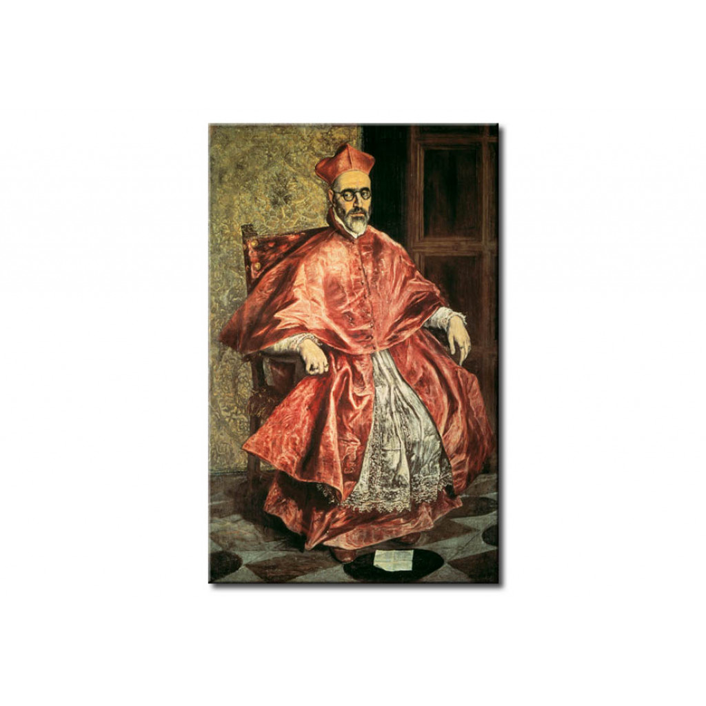 Målning Portrait Of The Grand Inquisitioner, Cardinal Fernando Nino De Guevara