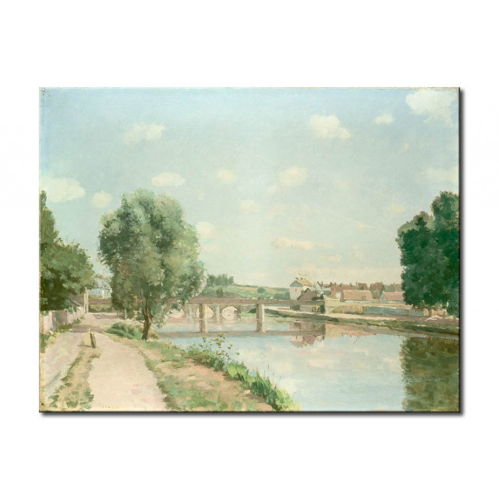 Schilderij  Camille Pissarro: Le Pont De Chemin De Fer, Pontoise