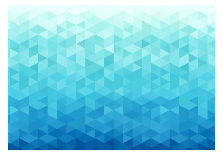 Carta da parati moderna Pixel Azzurro - Sfondo geometrico a triangoli con sfumatura 60787 additionalImage 1