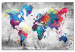 Ozdobna tablica korkowa Mapa świata: Szary styl [Mapa korkowa] 97487 additionalThumb 2