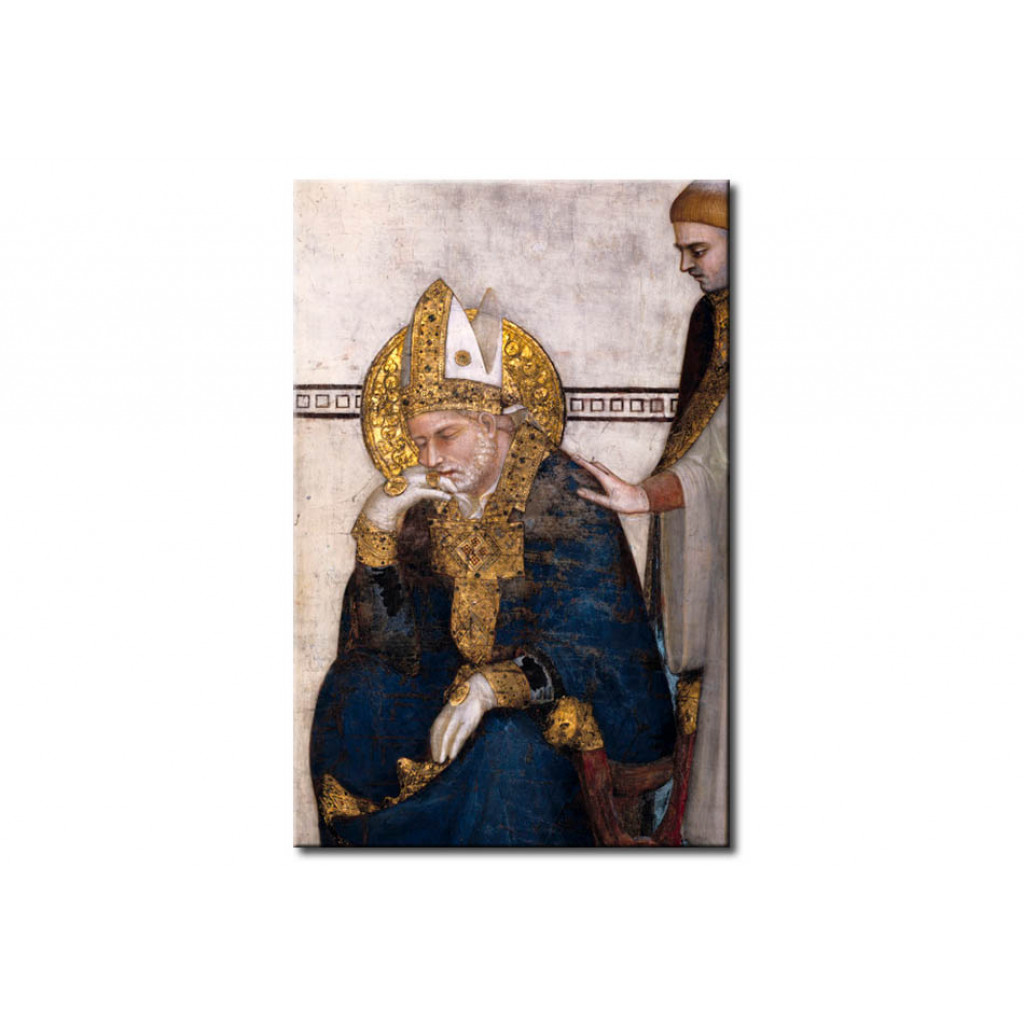 Schilderij  Simone Martini: The Vision Of St. Ambrose