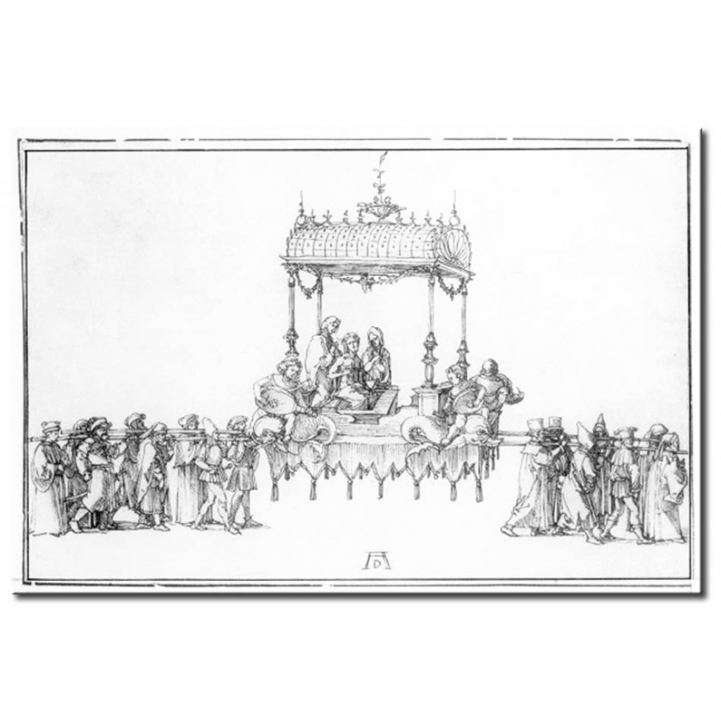Schilderij  Albrecht Dürer: Part Of The Large Corpus Christi Procession In Antwerp