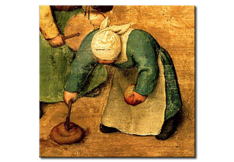 Kunstdruck Children's Games (Kinderspiele): detail of a girl playing with a spinning top 110997