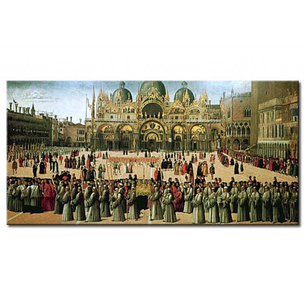 Schilderij  Gentile Bellini: Procession In St. Mark's Square