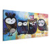 Canvas Colourful Owls (1 Part) Wide 118797 additionalThumb 2