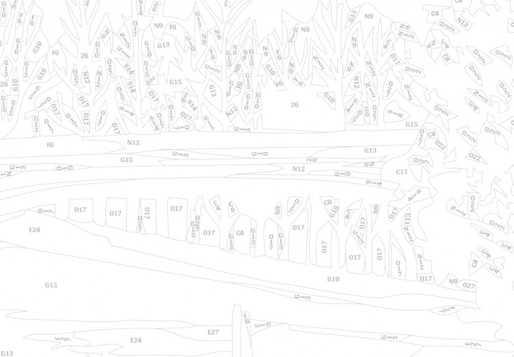  Dibujo para pintar con números Henri Rousseau - Study for View of the Pont de Sèvres 134697 additionalImage 7