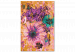 Obraz do malowania po numerach Słodkie płatki - różowe, fioletowe i szmaragdowe kwiaty na złotym tle 146197 additionalThumb 4