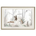 Poster Forest Animals - Drawn Forest with Watercolor Ferns 146497 additionalThumb 25