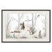 Poster Forest Animals - Drawn Forest with Watercolor Ferns 146497 additionalThumb 24