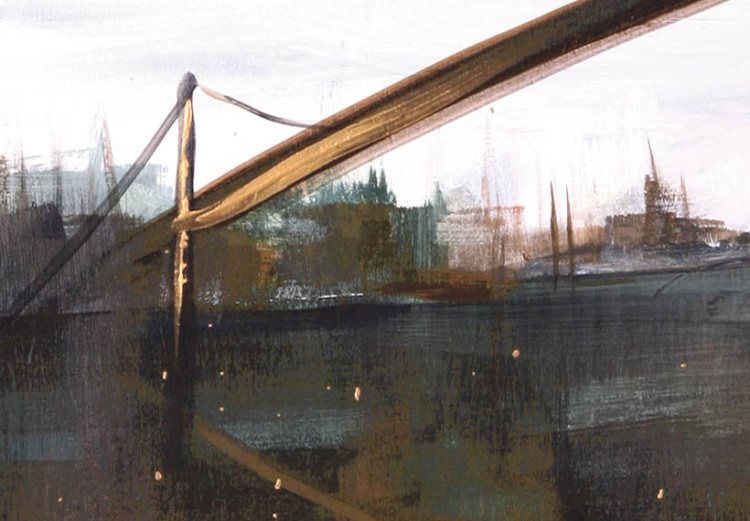 Cadre mural Mélancolie du pont urbain (3 pièces) - Architecture urbaine et rivière 46797 additionalImage 4