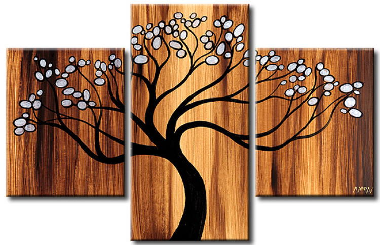Quadro pintado Árvore com brotos 49897