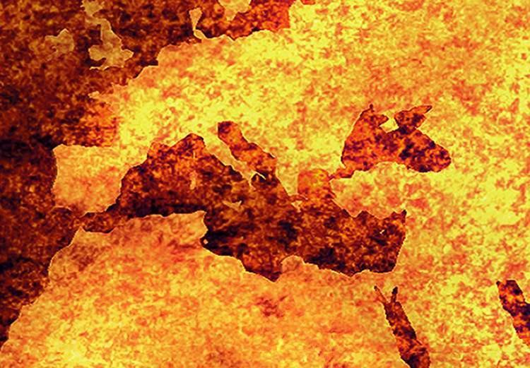 Cuadro moderno Mapa del Mundo - lava caliente 50097 additionalImage 4