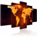 Tableau moderne Carte du monde - Lave chaude 50097 additionalThumb 2