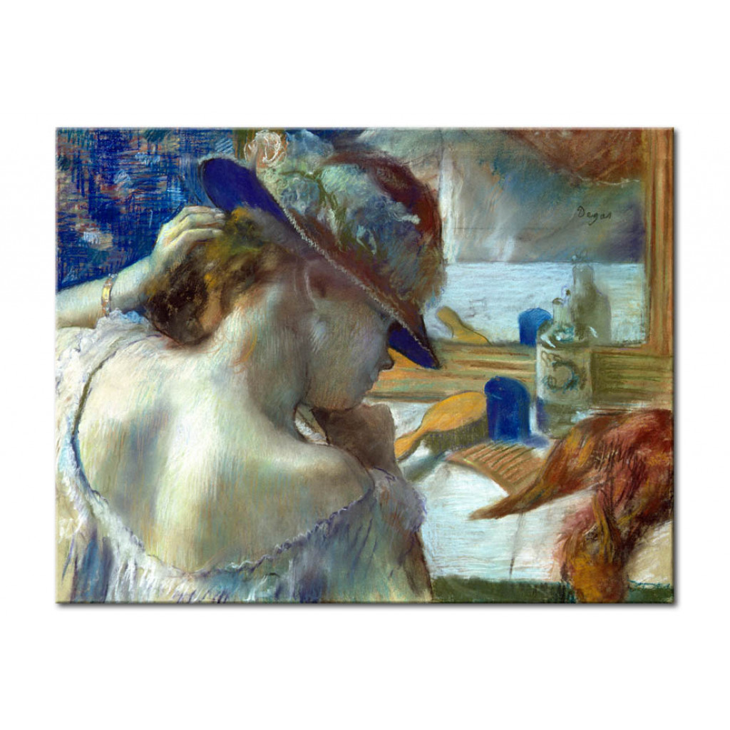 Schilderij  Edgar Degas: In Front Of The Mirror
