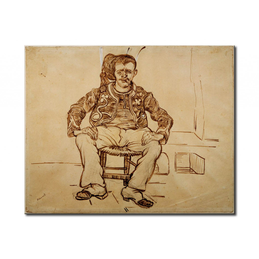 Schilderij  Vincent Van Gogh: Zouave, Sitting