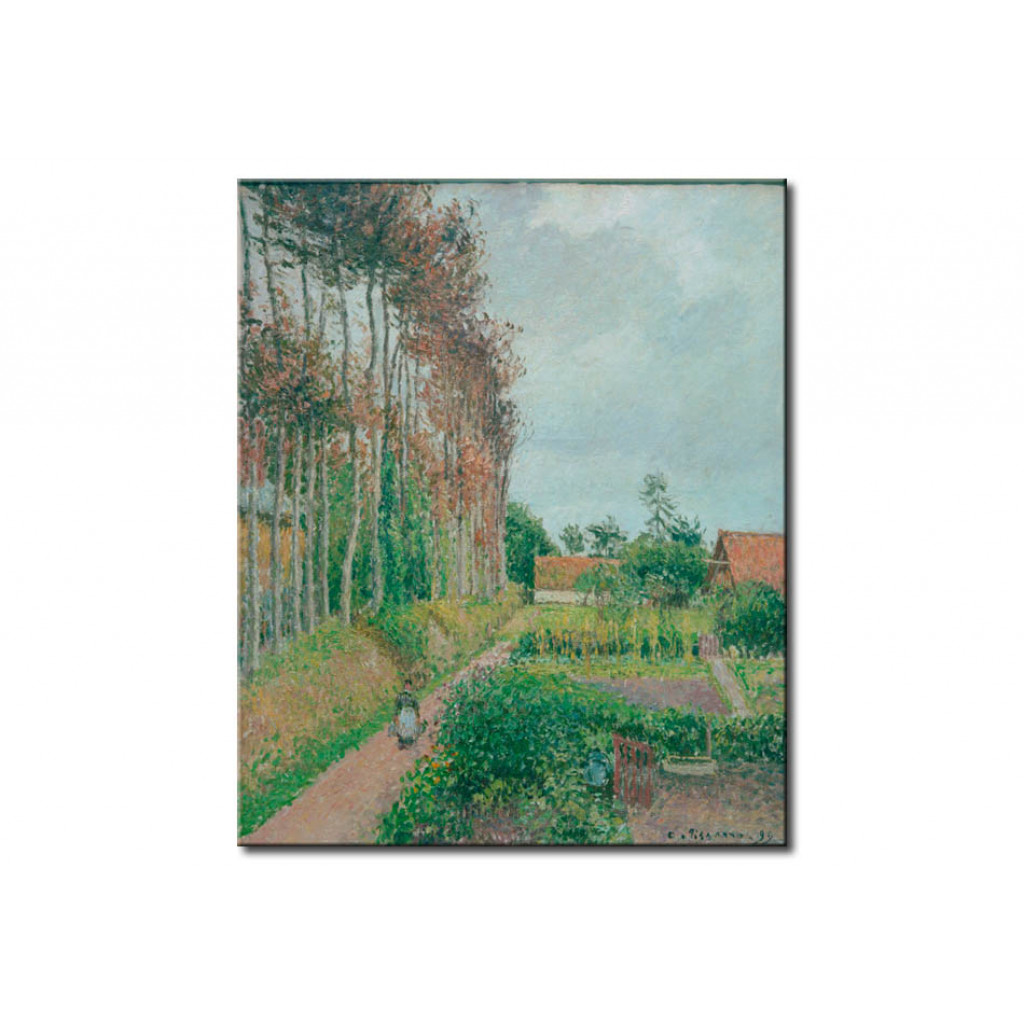 Schilderij  Camille Pissarro: Das Gehöft Der Auberge Ango, Varengeville