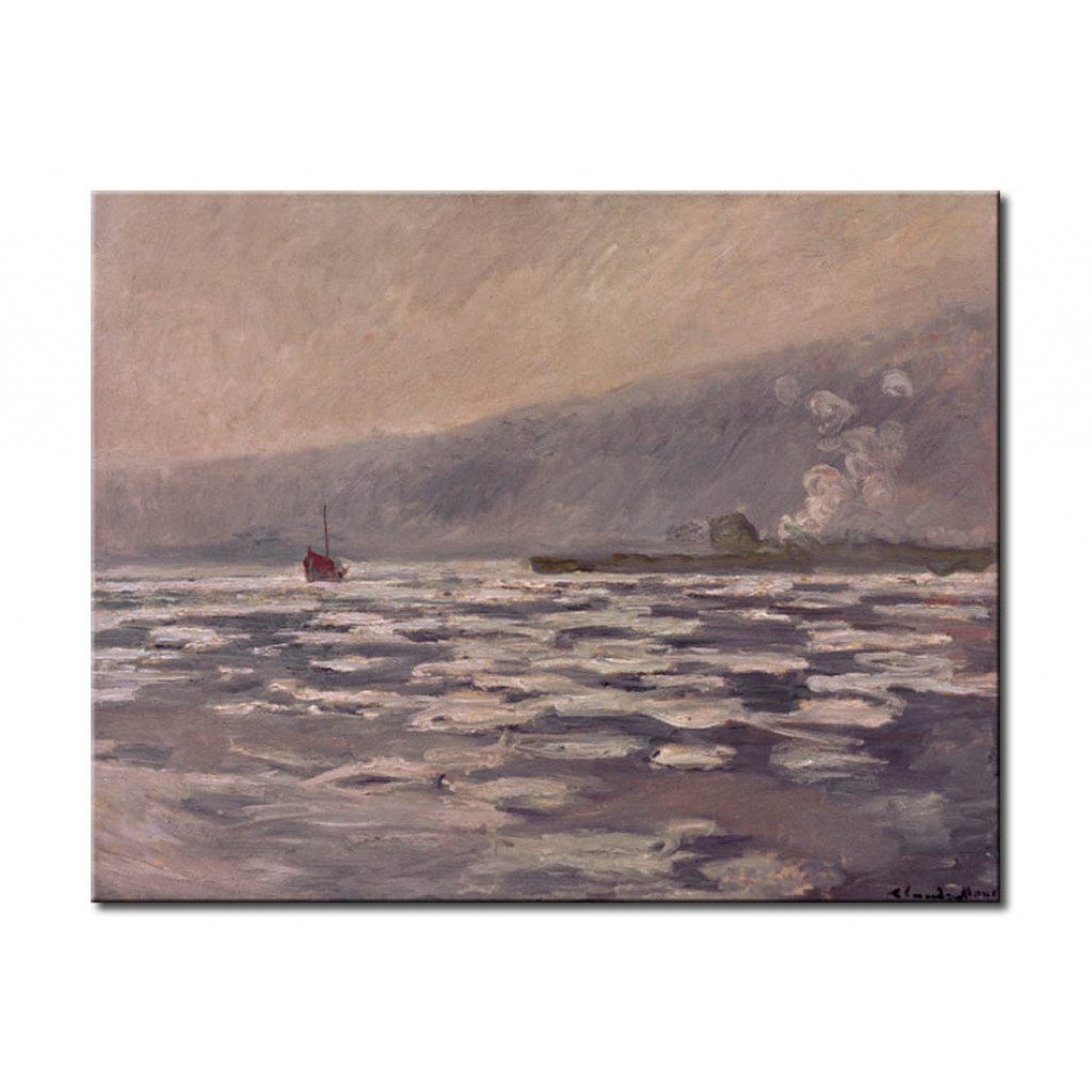 Reprodukcja Obrazu C.Monet, Les Glaçons, écluse De Port-V.