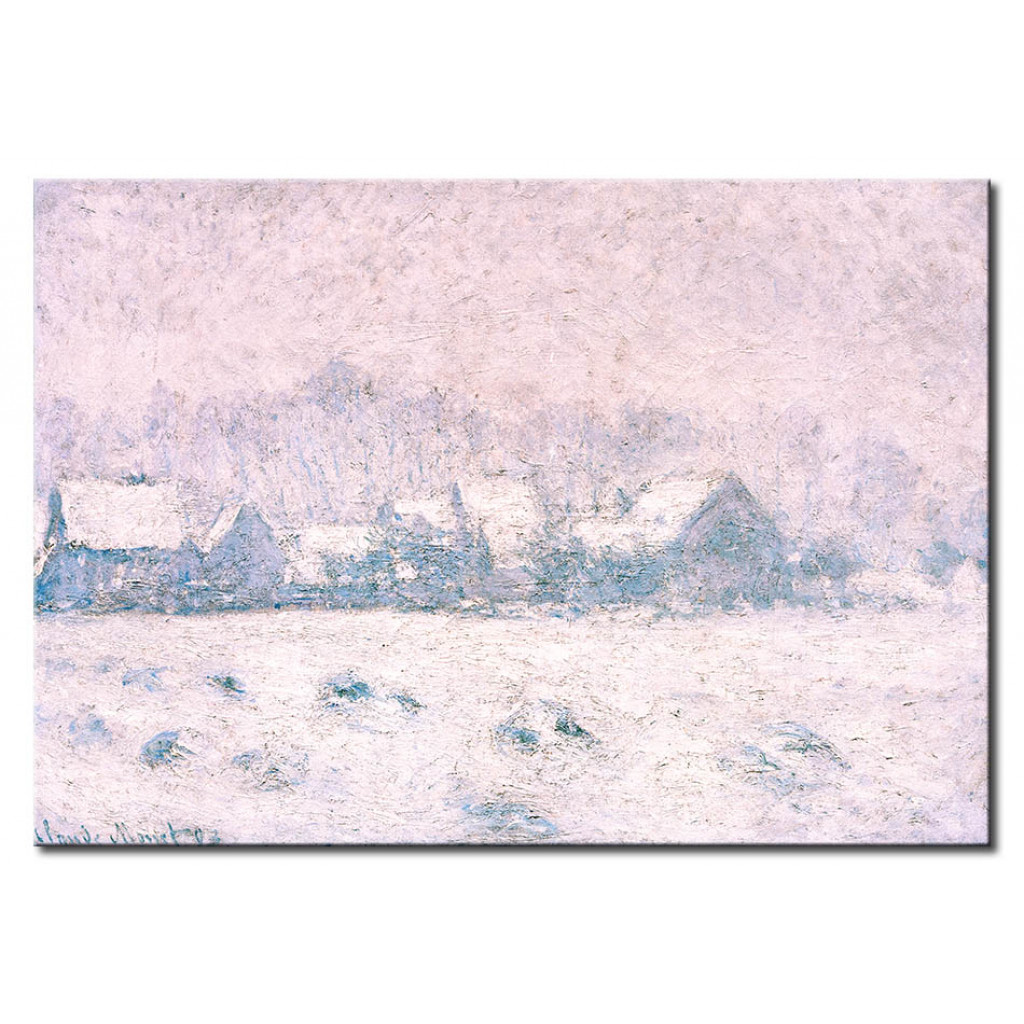Schilderij  Claude Monet: Effet De Neige à Giverny (Snow In Giverny)