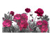 Wall Mural Lush Meadow - Blooming Flowers in Vibrant Colours on a Solid Background 60497 additionalThumb 1