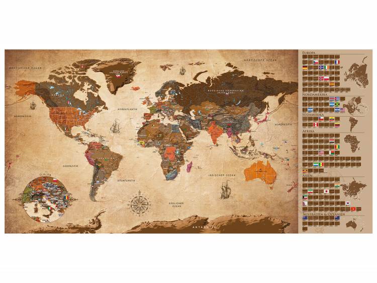 Mappa del mondo da grattare Mappa vintage - poster (versione tedesca) 106908 additionalImage 4