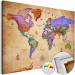 Ozdobna tablica korkowa Kolorowe podróże (1-częściowy) szeroki [Mapa korkowa] 107208