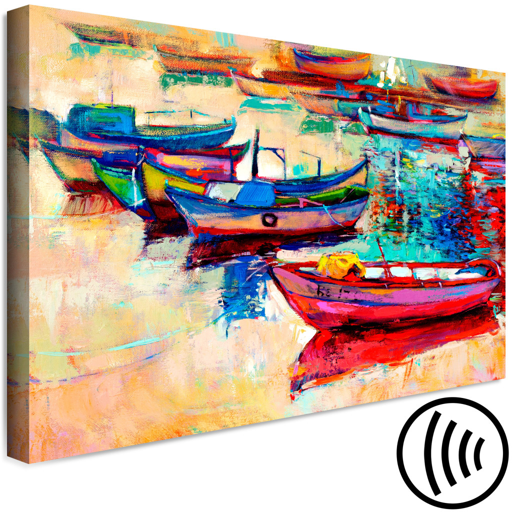 Schilderij  Zee: Boats (1 Part) Wide