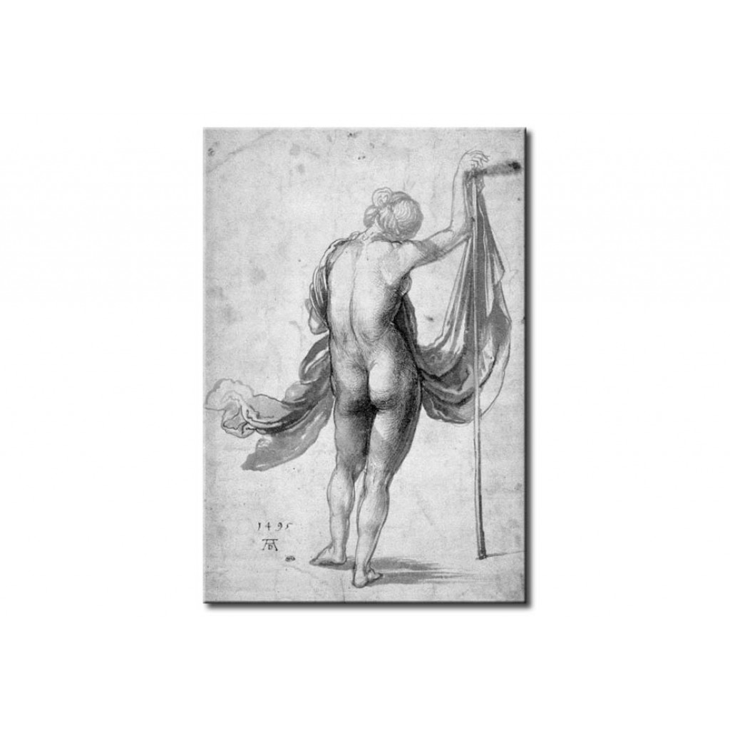 Schilderij  Albrecht Dürer: Female Nude From Behind