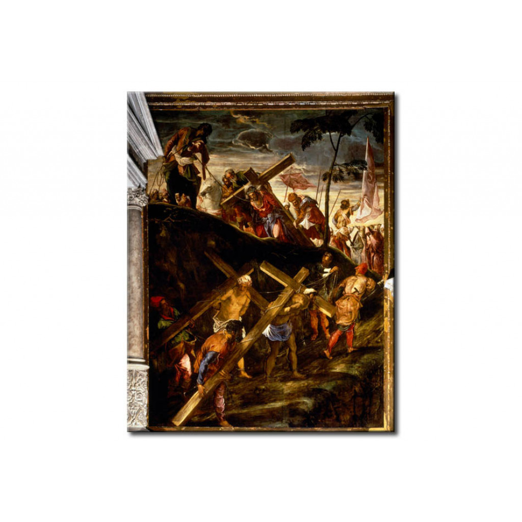 Schilderij  Tintoretto: Christ Carrying Cross