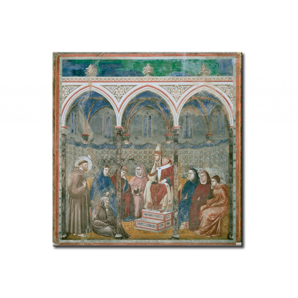 Canvastavla St. Francis Prays In Front Of Pope Honorius III.