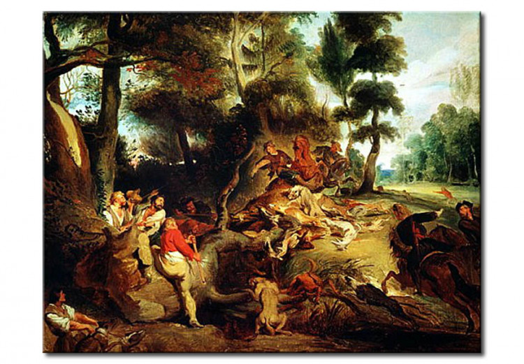 Reprodukcja obrazu The Wild Boar Hunt, after a painting by Rubens 110408