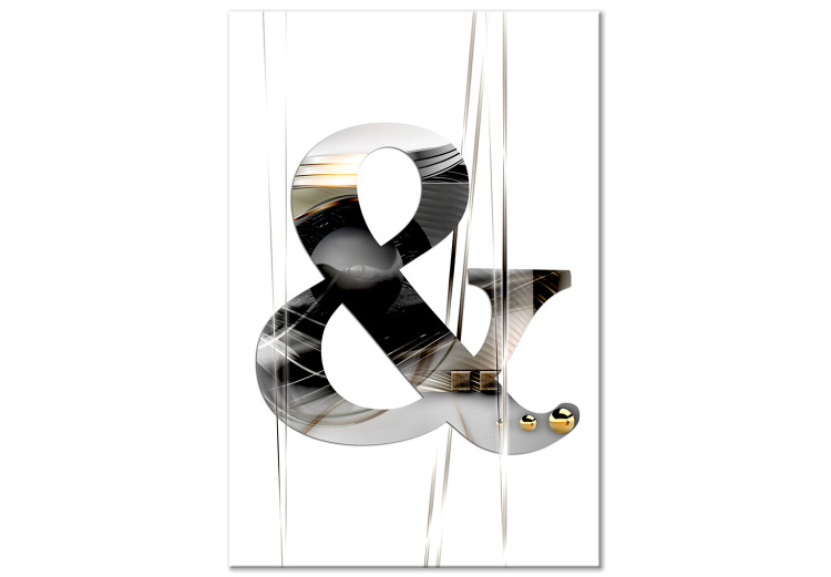 Canvas Art Print Abstract ampersand - typographic sign with a reflection pattern 118908