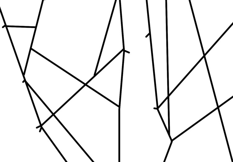 Obraz Czarne kontury kaktusa w doniczce -  abstrakcja na białym tle 128008 additionalImage 5