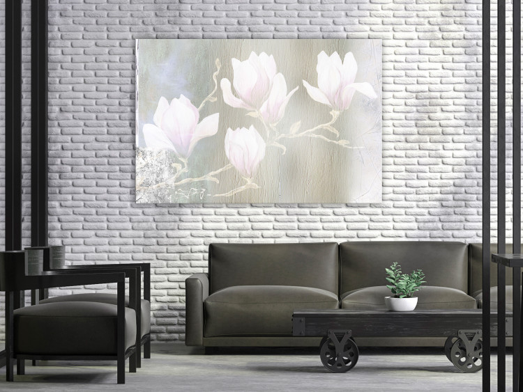 Canvas White Magnolias (1 Part) Wide 138508 additionalImage 3