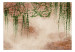 Fototapeta Bluszcz na ścianie - zielone pnącza liści na ceglastym czerwonym murze 144508 additionalThumb 1