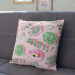 Mikrofaser Kissen Living stucco - graphic composition of succulents in shades of pink cushions 146908 additionalThumb 2