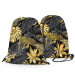 Sportbeutel Gold and black monstera - tropical leaves in glamour style 147508 additionalThumb 3