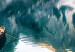 Cuadro redondos moderno Mountain Oasis - Photo of Boats on a Turquoise Lake 148608 additionalThumb 2