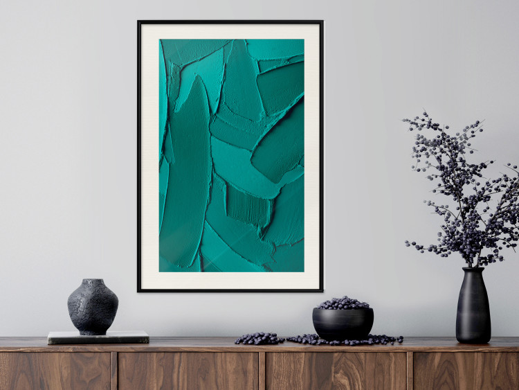 Wall Poster Green Abstraction - Clear Structure of Matter and Forms 149708 additionalImage 17