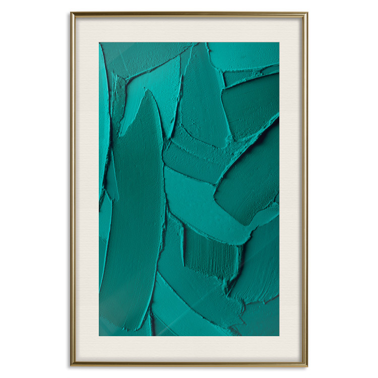 Wall Poster Green Abstraction - Clear Structure of Matter and Forms 149708 additionalImage 26