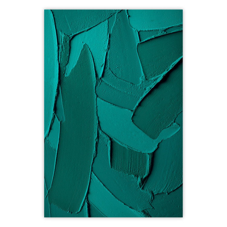 Wall Poster Green Abstraction - Clear Structure of Matter and Forms 149708