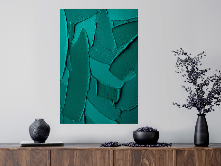 Wall Poster Green Abstraction - Clear Structure of Matter and Forms 149708 additionalImage 12