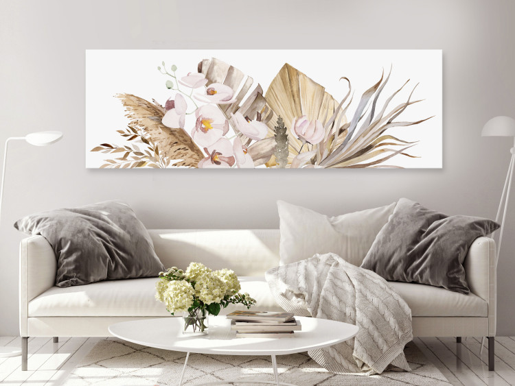 Quadro moderno Flower Composition - Bouquet of Plants and Flowers Painted With Watercolor 149808 additionalImage 3
