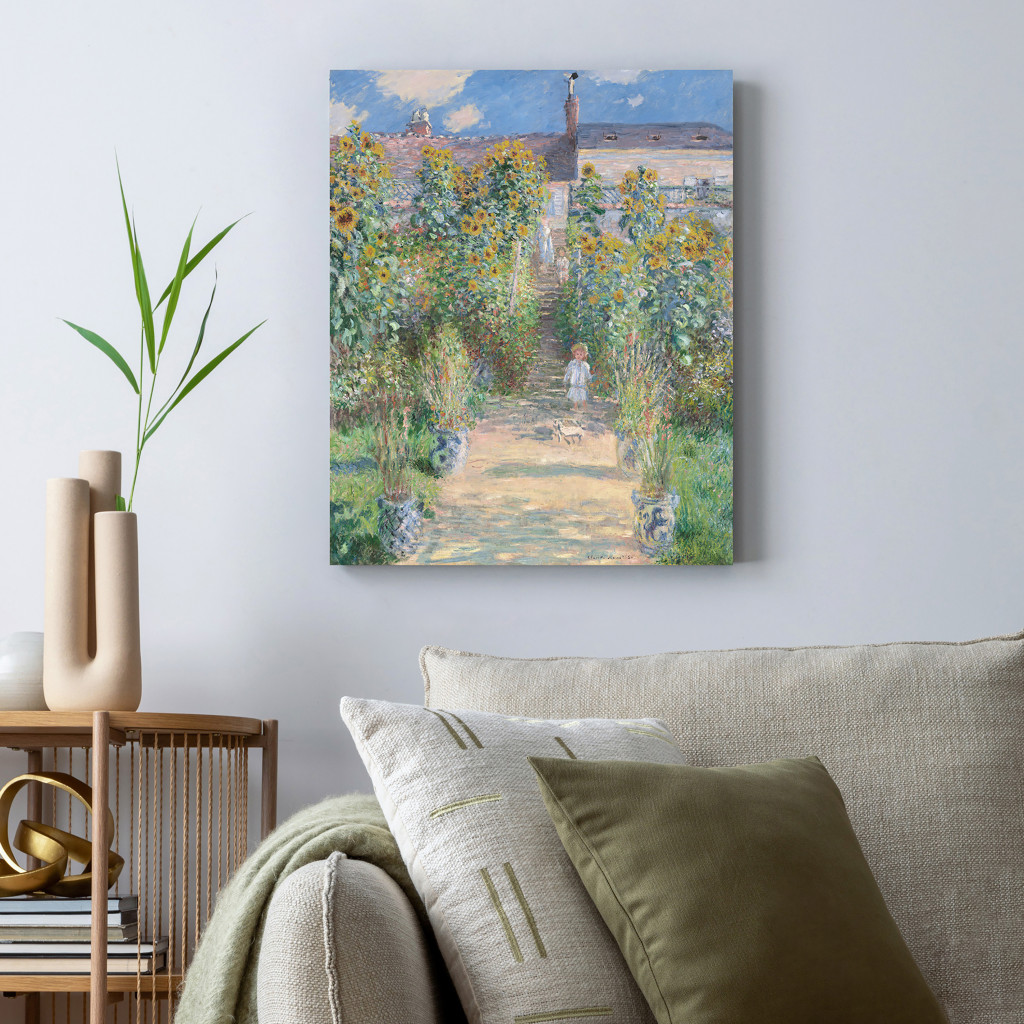 Schilderij  Claude Monet: The Artist's Garden At Vétheuil