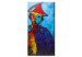 Tableau sur toile Portrait d'un garçon (1 pièce) - Visage coloré sur fond bleu 47008