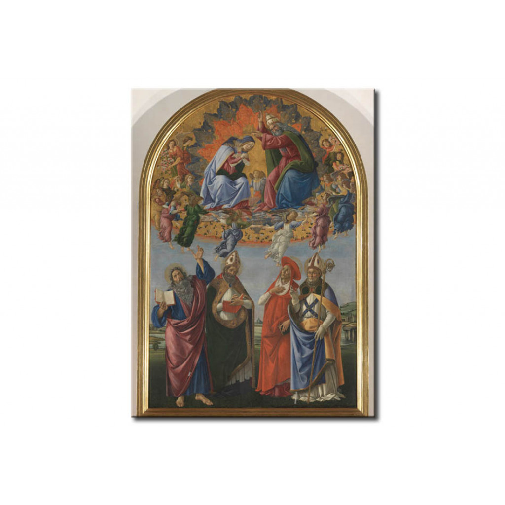 Quadro Coronation Of The Virgin W.four Saints