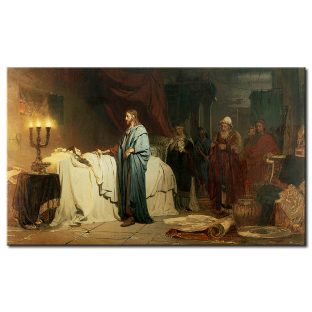 Schilderij  Ilja Repin: The Resurrection Of Jairus' Daughter