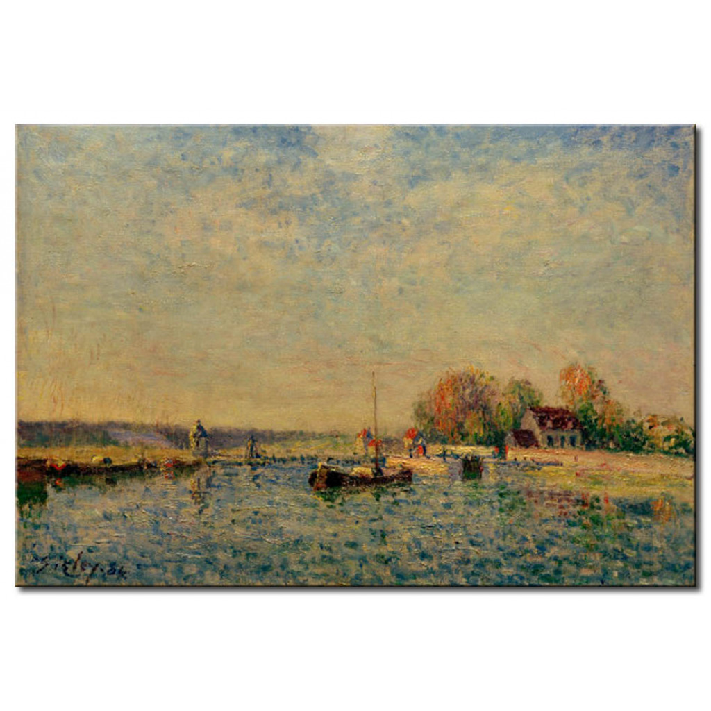 Schilderij  Alfred Sisley: Le Canal Du Loing