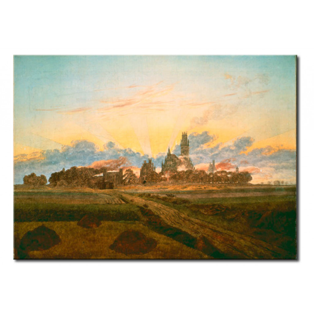 Schilderij  Caspar David Friedrich: Sunrise Near Neubrandenburg